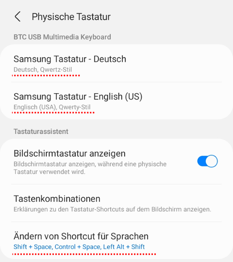 Android 11. Tastaturanpassung 4